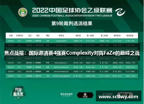 焦点战报：国际邀请赛4强赛Complexity对阵FaZe的巅峰之战